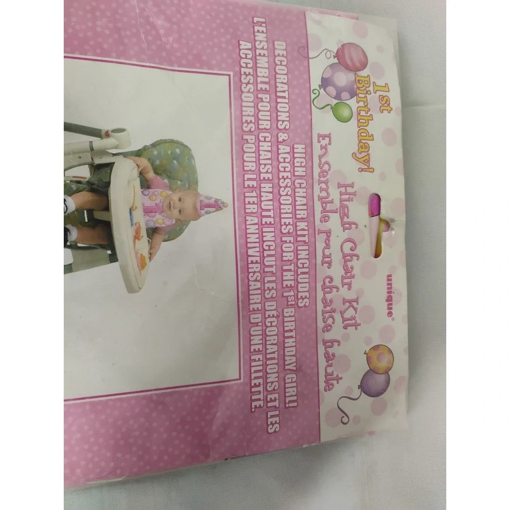 Unique Baby Girl 1st Birthday High‎ Chair Kit  Pink/Multi #23907